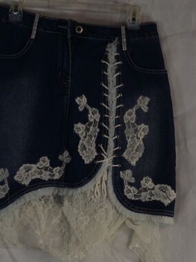 Polo Blue Jean Lace Skirt SZ L
